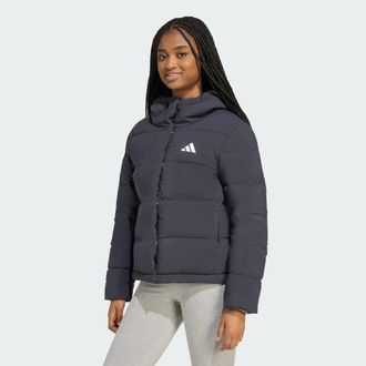adidas Womens adidas Helionic CLIMAWARM Hooded Down Jacket