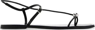 Loeffler Randall Lara leather ball-embellished sandals - women - Calf Leather/Calf Leather/Calf Leather - 5 - Black