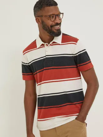 Fat Face FatFace Red Hastings Stripe Polo Shirt
