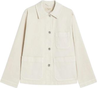Max Mara Jasje in overhemdstijl - Dames - Zomerjassen - Wit - 2XS - Katoen - Jassen