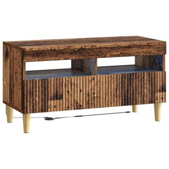vidaXL Mueble De Tv Led Madera Envejecida Madera De Ingenier&iacute;a Vidaxl
