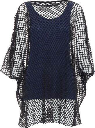 Maison Margiela black mesh layered tank