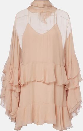Chlo&eacute; Chlo&eacute; Ruffled silk muslin minidress