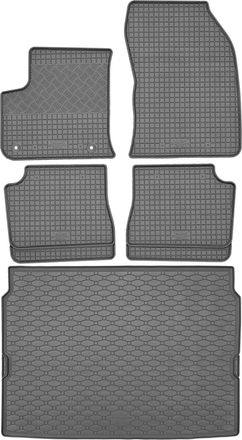 OEM Peugeot E-2008 Crossover A Partir De Agosto De 2020 Set - Alfombrillas De Goma Para Coche + Alfombrilla Para Maletero