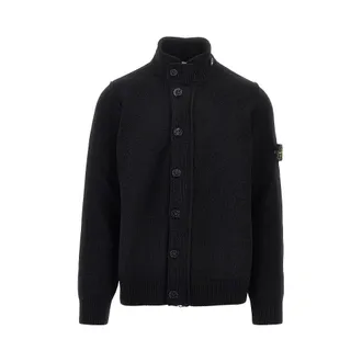 Stone Island Knitted cardigan with Logo Badge Man XXL