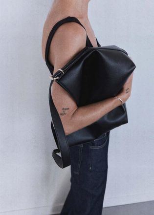 Mango Borsa bucket grande fibbia nero - Donna - Taglia unica - MANGO