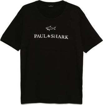 Paul & Shark T-shirt in cotone con logo - Nero