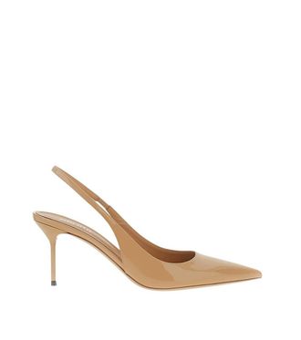 PARIS TEXAS Beige Lidia Slingback Pumps