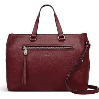 Radley London Pickwick Medium Ziptop Satchel Bag in Merlot at Nordstrom