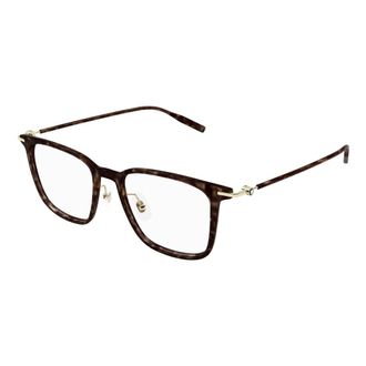 Montblanc Glasses, male, Brown, Size: 52 MM Stylish Eyeglasses