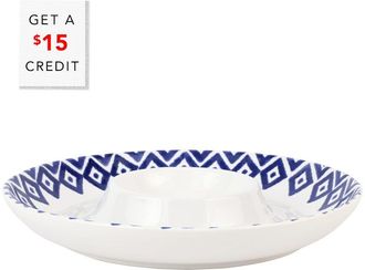 Vietri Vietri Santorini Diamonds Chip & Dip With $15 Credit