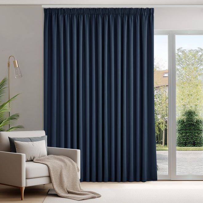 Deconovo Gardinen mit Kräuselband Blickdicht Vorhänge Gardinen Wohnzimmer Vorhang Verdunkelung Kälteschutz Raumteiler Vorhang Thermogardine, 175x280 cm(HöhexBr ab 47,95 €