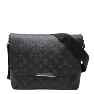 Louis Vuitton Pre-owned Messenger Explorer PM Monogram Eclipse Schoudertas - Heren - Pre-owned - Zwart - Maat: ONE Size Leer