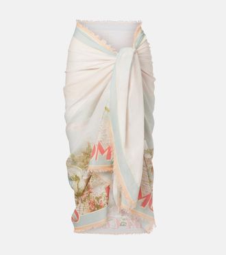 Zimmermann Como printed cotton beach cover-up