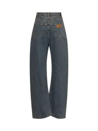 Maison Margiela Womens Jeans Light Grey Denim Blue Cotton