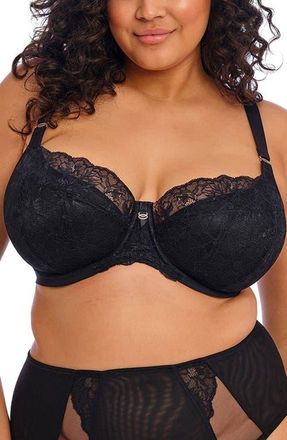 Elomi Brianna Underwire Padded Half Cup Bra in Black at Nordstrom, Size 38Dd