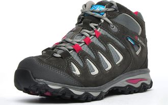 Karrimor Womens Isla Mid Ladies Weathertite Black High Rise Hiking Boots, Black C Pink, 6 UK