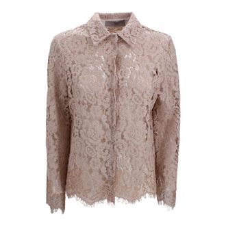 D.exterior Shirts, female, Beige, Size: XS All-Over Lace Shirt