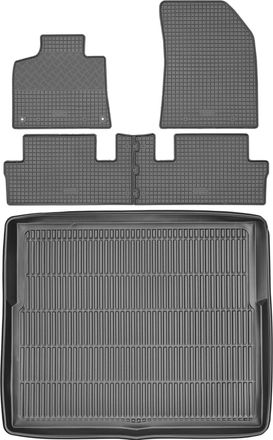 OEM Juego De Alfombrillas De Goma Para Citro&euml;n C4 Picasso Ii Minivan (2013-2019) + Alfombrilla Para El Maletero