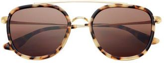 Freyrs Eyewear Weston Round Sunglasses in Milky Tortoise/brown at Nordstrom