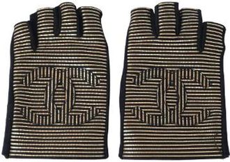 Chanel Pre-owned Vingerloze Handschoenen - Paris New York Collectie - Dames - Vintage Accessoires - Zwart - ONE Size - Vintage