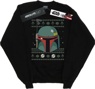 Star Wars Heren Boba Fett Kerst Sweatshirt (Zwart)