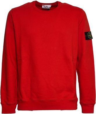 Stone Island Brushed Organic Cotton Fleece Crewneck Sweatshirt
