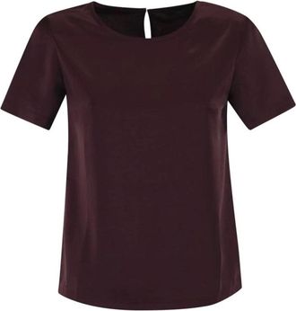 Max Mara Zona T-shirt - Dames - T-shirts - Rood - S - Satijn - Tops