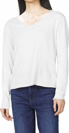 Dear John Denim Vanya Long Sleeve Tee In White
