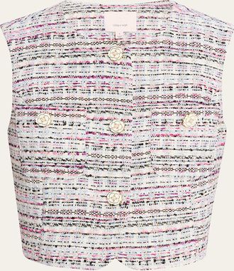 Cinq à Sept Auden Cropped Tweed Vest