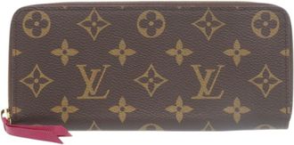 Louis Vuitton Brown Fuchsia Monogram Monogram Long Wallet (Bi-Fold) (Pre-Owned)