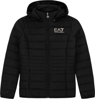 Emporio Armani Gewatteerde gewatteerde jas - Dames - Winterjassen - Zwart - L - Polyester - Jassen