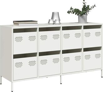 vidaXL Vidaxl - Aparador De Acero Laminado En Fr&iacute;o Blanco 135x39x73,5 Cm