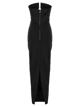 Rick Owens Womens Black Wool Long Dress