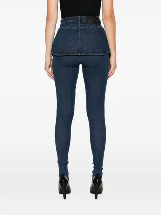 Diesel Skinny Denim with Peplum Detail Jeans - Navy