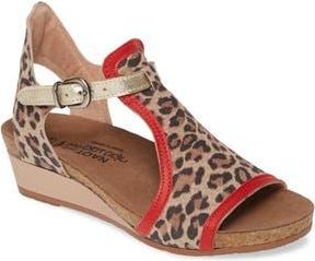 Naot Fiona Wedge Sandal in Cheetah Print Suede at Nordstrom Rack, Size 10Us / 41Eu