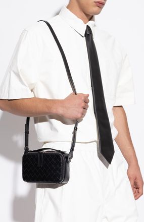 Bottega Veneta Leather Handbag, Mens, Black