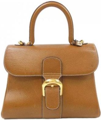 Delvaux Pre-owned Handbags, female, Brown, Size: ONE SIZE Pre-owned Fabric handbags