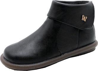 Generic Formal Shoes Women Leather Cowboy Boots for Women Womens Autumn and Winter Velvet Leather Ankle Boots Knee High Wide Calf Boots Slip On Boots Womens (