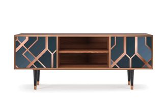 StoryZ Mueble de TV azul-verde 2 puertas L 170 cm