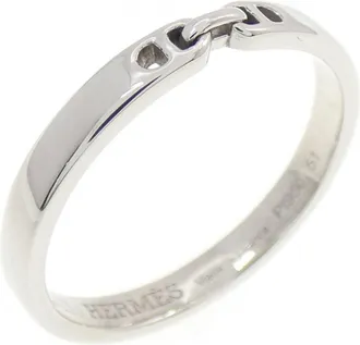 Herm&egrave;s Platinum 950 Band Ring (Pre-Owned)