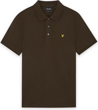 Lyle & Scott Plain Polo Shirt - Heren - Polos - Bruin - S - Katoen - Tops