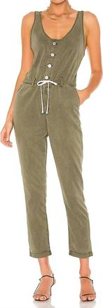 Paige Christy Utility Jumpsuit In Vintage Ivy Green