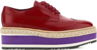 Prada 60 mm brogues met plateauzool - Rood