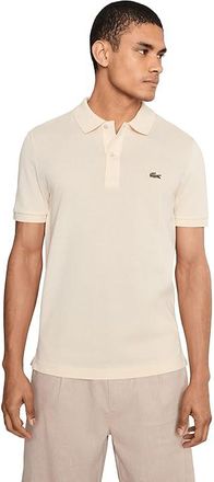 Lacoste Short Sleeve Slim Fit Pique Polo Mens Short Sleeve Pullover Beige : 7 (2XL), Cotton/Pique