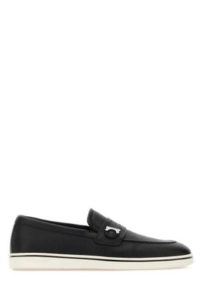 Ferragamo Black Slip-on Loafers