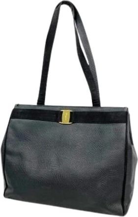Ferragamo Pre-owned Tote Bags, female, Black, Size: ONE SIZE Pre-owned Shoulder Bag
