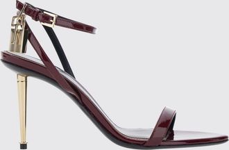 Tom Ford Sandali Padlock in pelle verniciata con tacco a spillo e cinturino