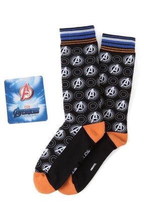 Cufflinks Inc. Avengers Crew Socks & Lapel Pin Set in Multi at Nordstrom