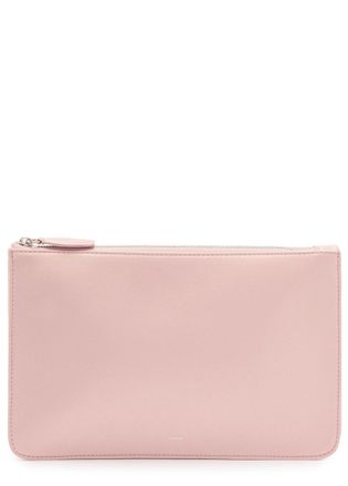Toteme Trifold Satin Clutch - Light Pink - One Size